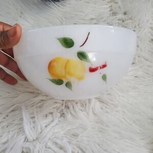 Vintage Fire King Gay Fad Fruit Motif Mixing Bowl